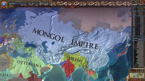 Pretty simple, start as mongolia, move cap to NW, convert all of it before CN's (because i dont trust them to die properly), raze everything there is in the world, convert it cheaply to mongol culture because its all low dev from razing, move cap back to the old world with the form yuan decision (prolly should've just stayed mongolia for a true one tag, but we) ,. . Eu4 mongol empire